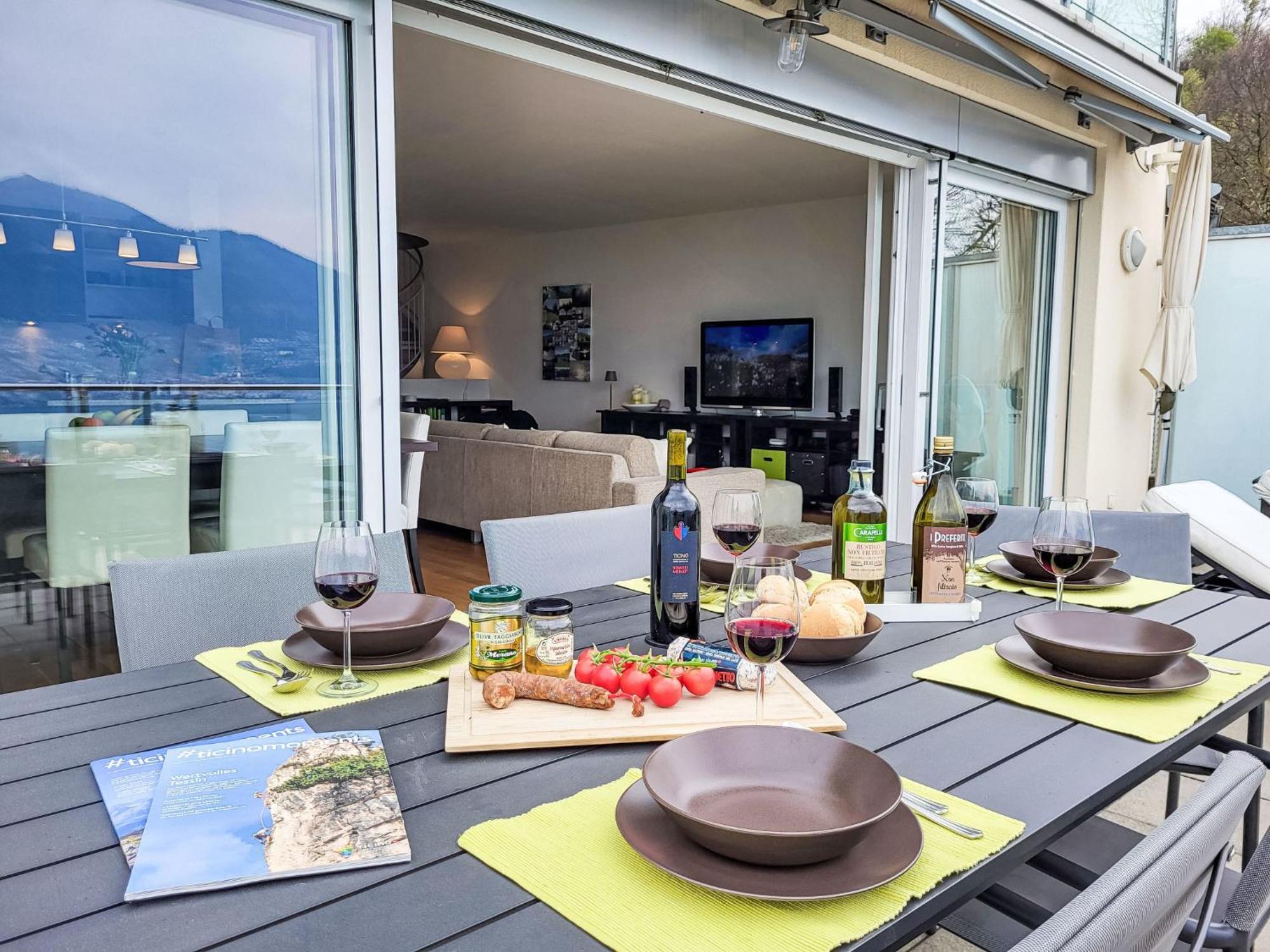 Apartment Vista Lago Maggiore 1-Floor Left By Interhome Gambarogno Bagian luar foto
