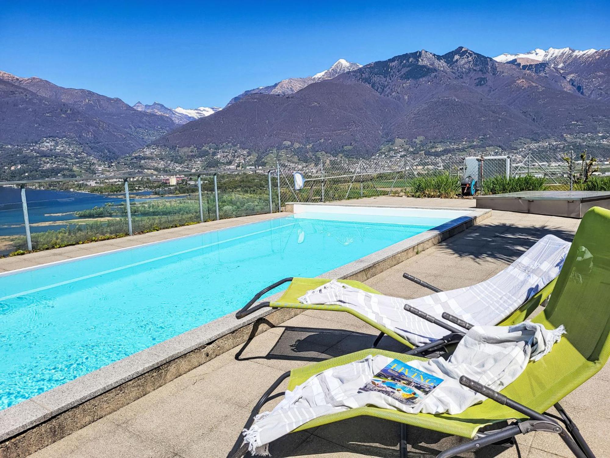 Apartment Vista Lago Maggiore 1-Floor Left By Interhome Gambarogno Bagian luar foto