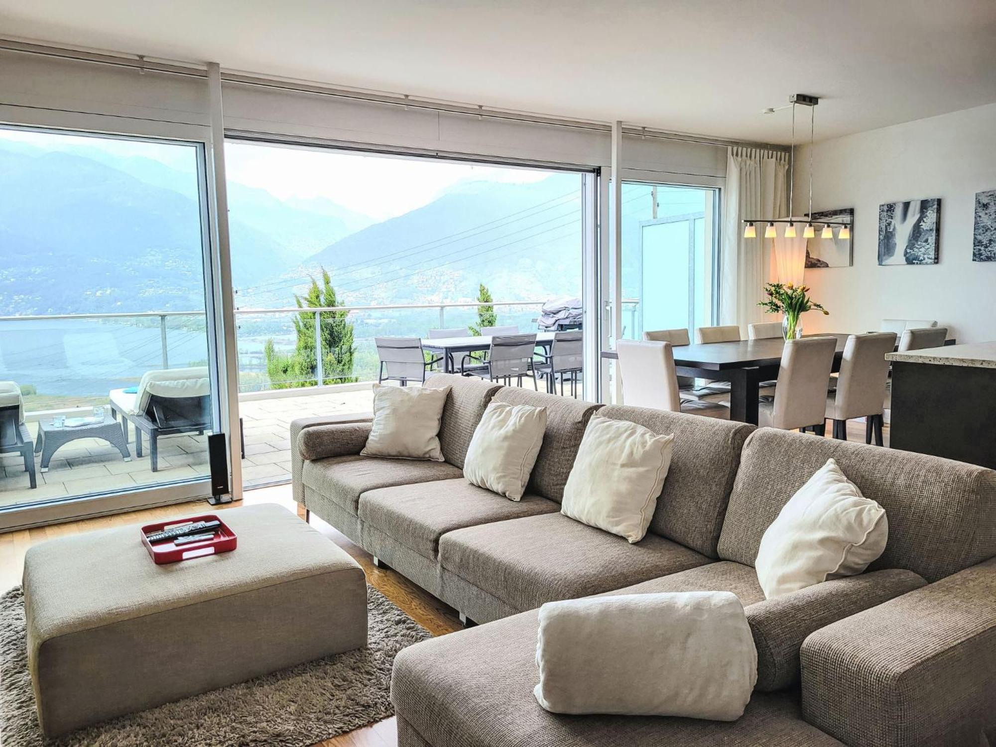 Apartment Vista Lago Maggiore 1-Floor Left By Interhome Gambarogno Bagian luar foto