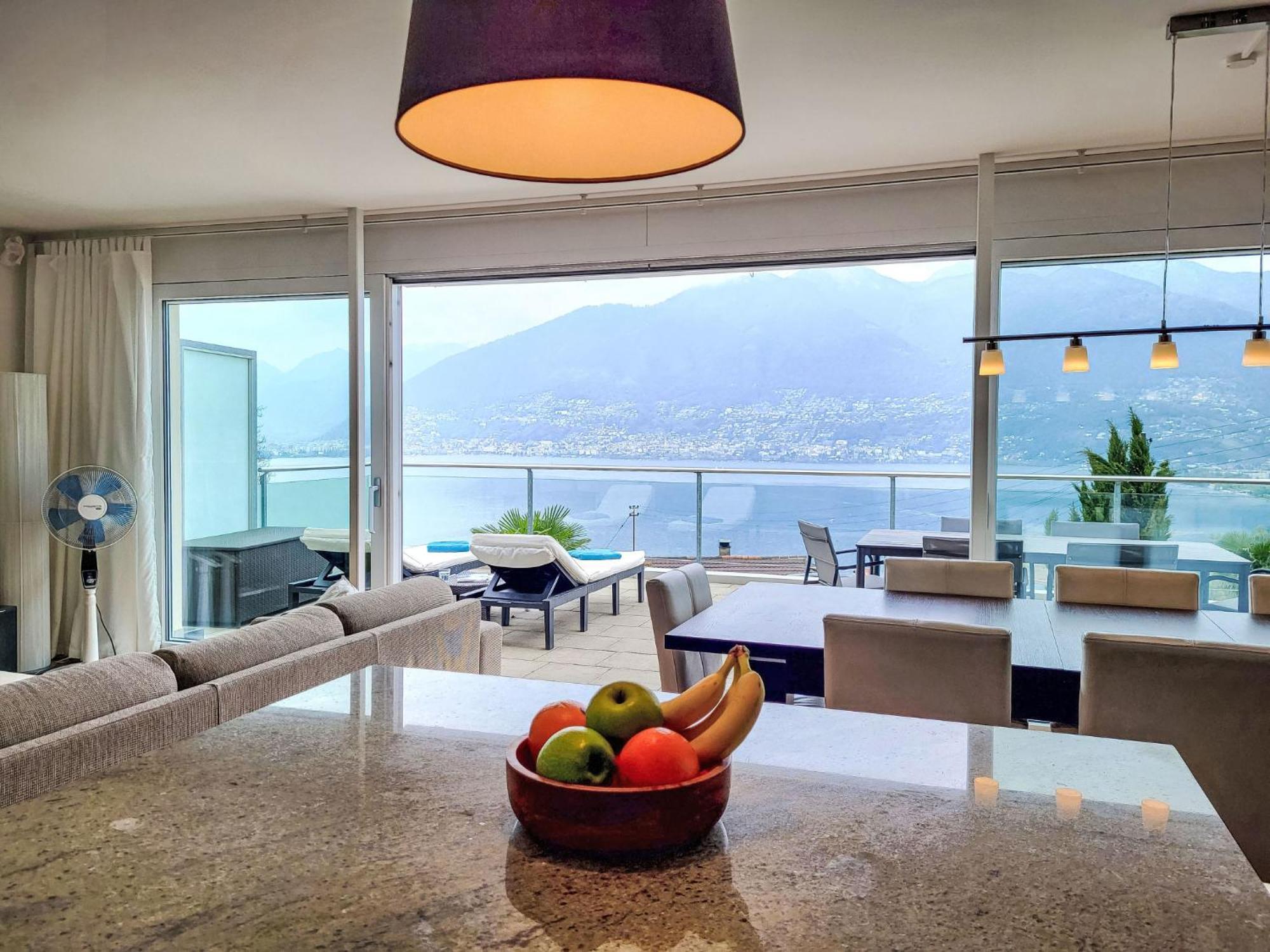 Apartment Vista Lago Maggiore 1-Floor Left By Interhome Gambarogno Bagian luar foto