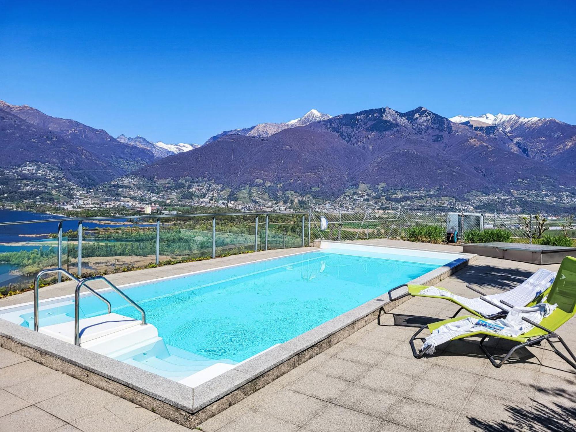 Apartment Vista Lago Maggiore 1-Floor Left By Interhome Gambarogno Bagian luar foto