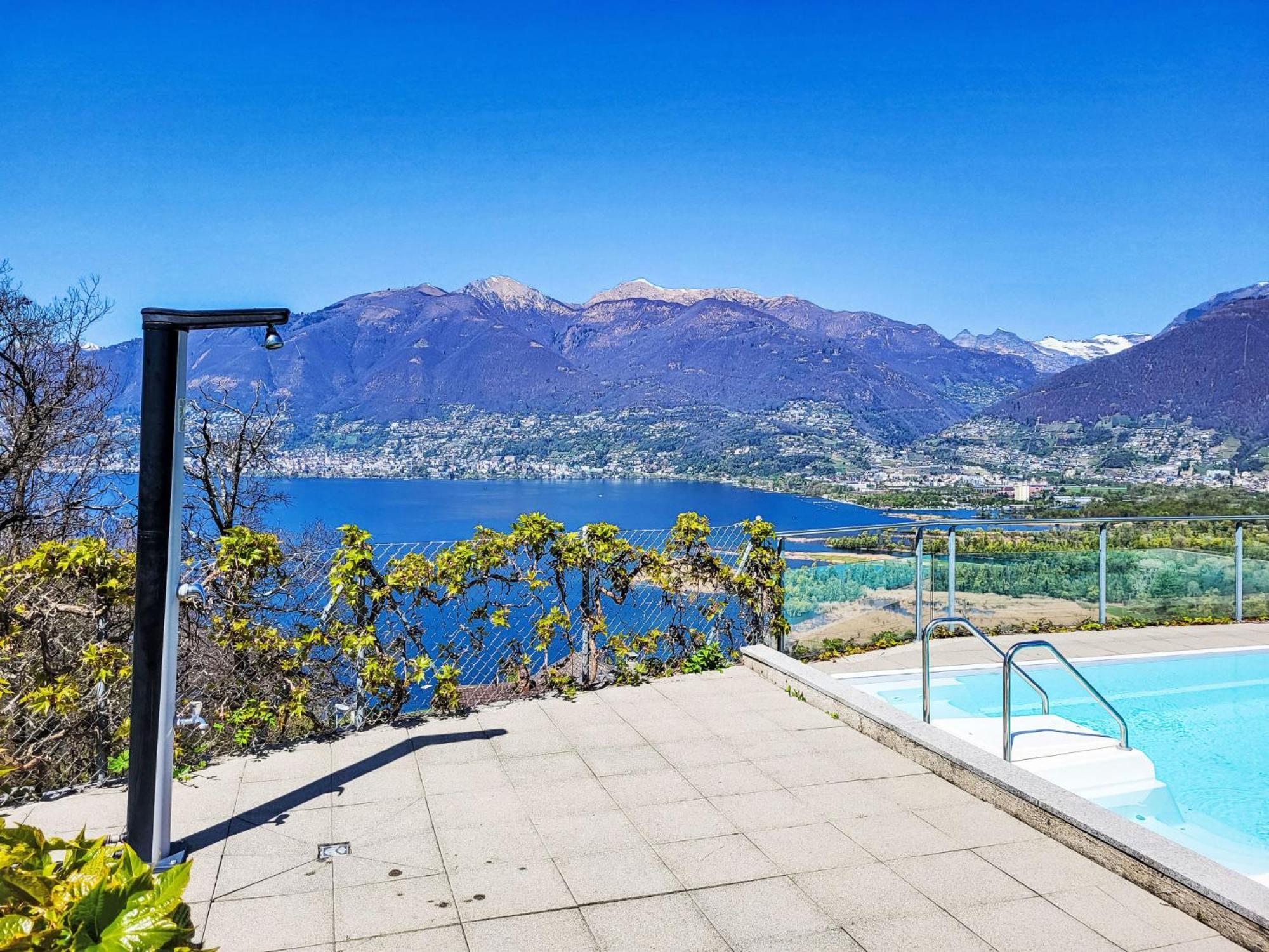 Apartment Vista Lago Maggiore 1-Floor Left By Interhome Gambarogno Bagian luar foto